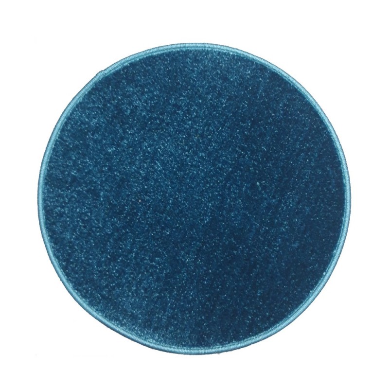 Covor Rotund, 80 x 80 cm, Albastru, Model Kolibri