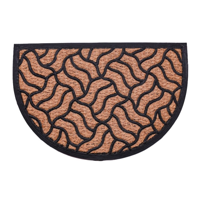 Covoras Intrare, din Cauciuc si Fibre Cocos, Semicerc, 40 x 60 cm, Grunberg IDM40608