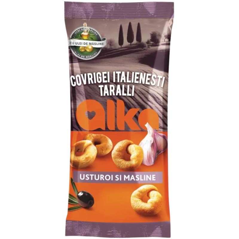 Covrigei Italienesti si Usturoi si Masline Alka, 100 g