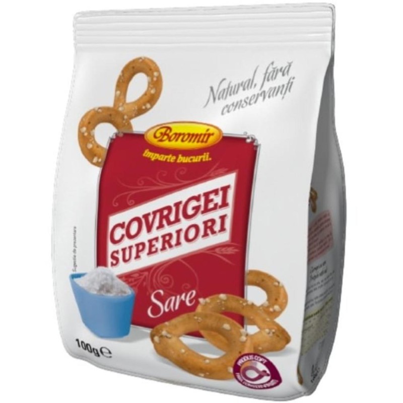 Covrigei Superiori cu Sare Boromir, 100 g