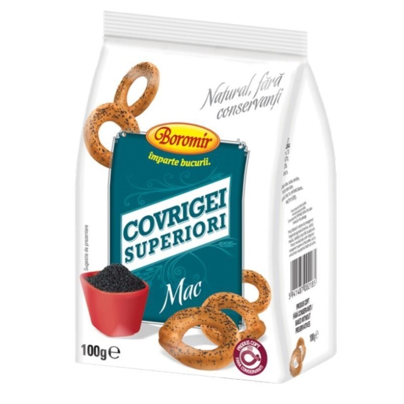 Covrigi Superiori cu Mac Boromir, 100 g