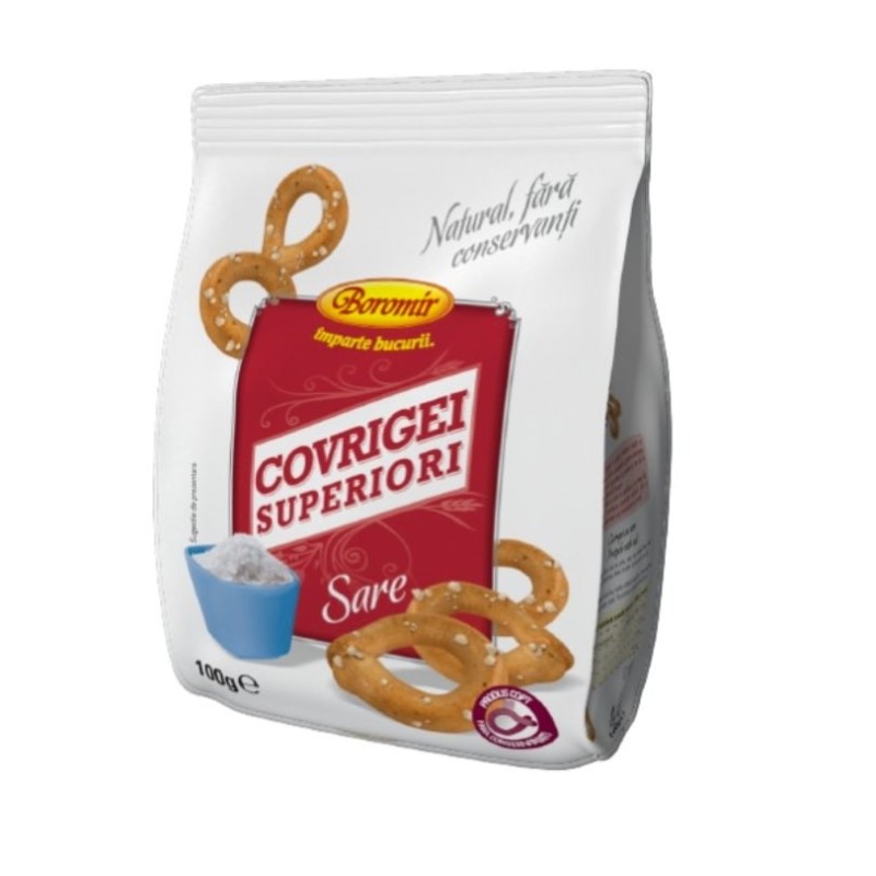Covrigi Superiori cu Sare Boromir, 100 g