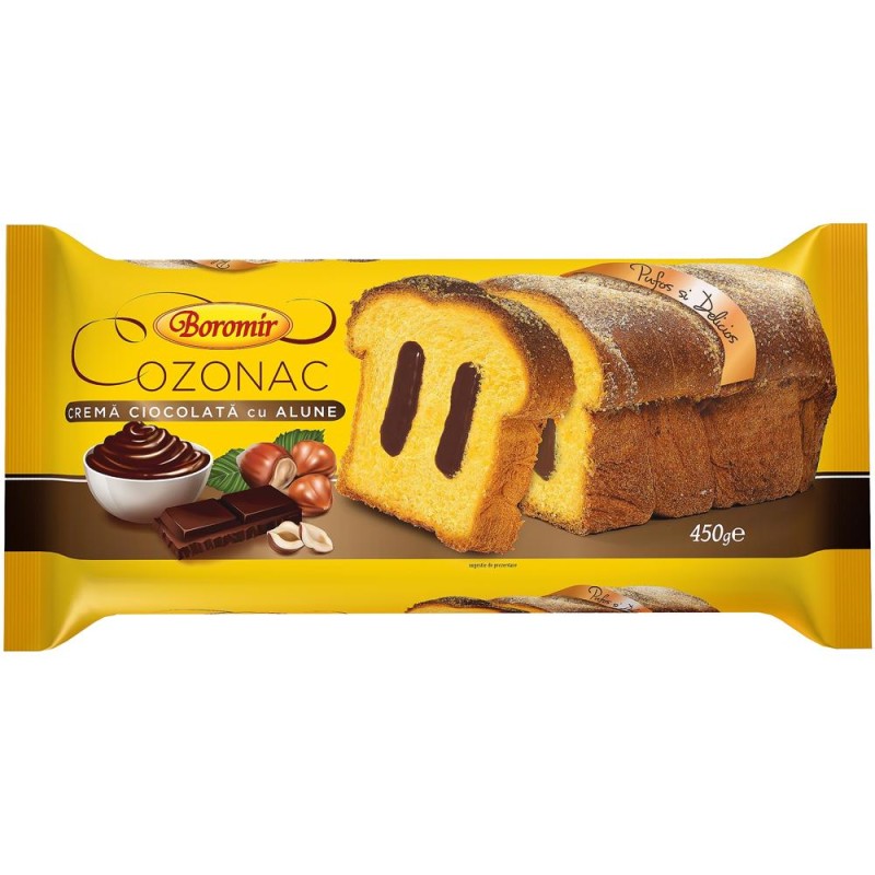 Cozonac cu Ciocolata cu Alune Boromir, 450 g