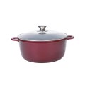 Cratita Aluminiu, Ceramica, Capac din Sticla, pentru Prepararea Gemului, Sosului din tomate, 36cm,13L, Grunberg GR1636