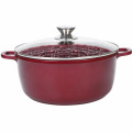 Cratita Aluminiu, Ceramica, Capac din Sticla, pentru Prepararea Gemului, Sosului din tomate, 36cm,13L, Grunberg GR1636