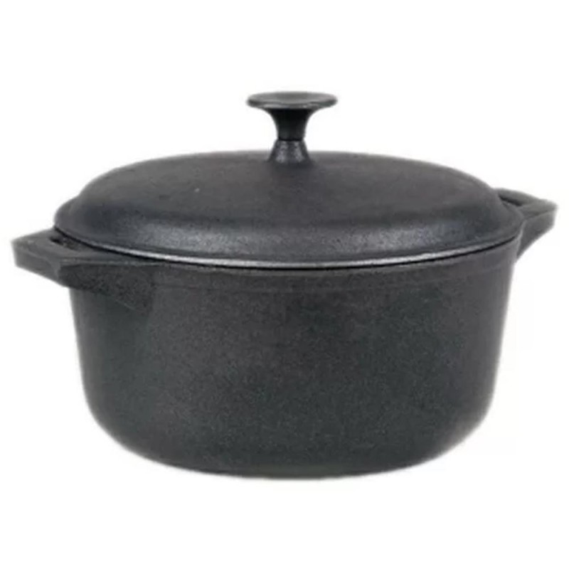 Cratita din Fonta cu Capac, 34 cm, 9 l, Perfect Home