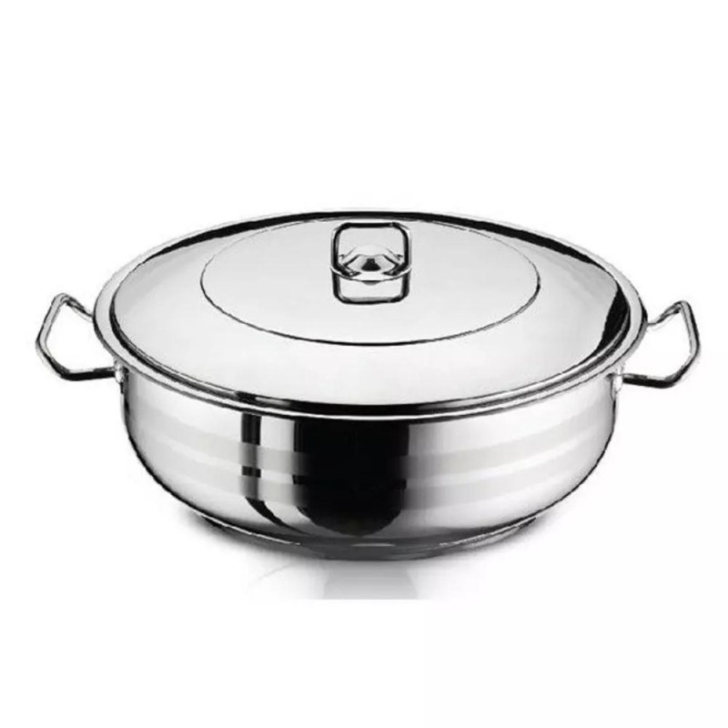 Cratita din Inox cu Capac, 32 cm, 8.5 l, Perfect Home