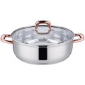 Cratita din Inox, cu Capac din Sticla, 30 cm, 6.60 l, Grunberg