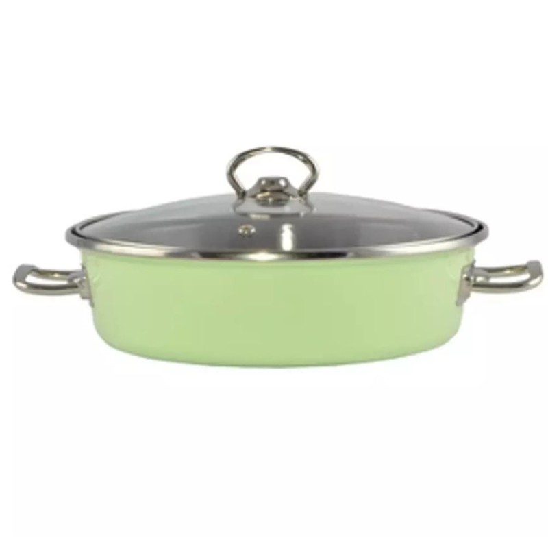 Cratita Emailata Elite cu Capac, 24 cm, 2.6 l, Perfect Home