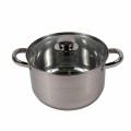 Cratita Inox cu Capac, 22 cm, Capacitate 4 l, Argintiu