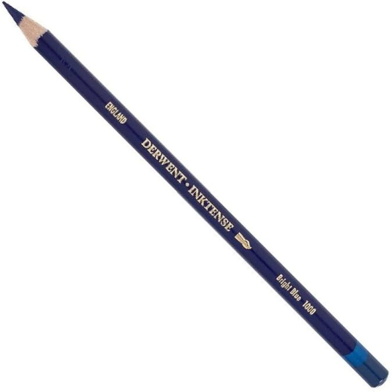 Creioane acuarela Inktense Derwent - Bright Blue - 1000