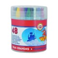Creioane Cerate Rotunde, 7.8 x 80 mm, 48 Culori, Koh-I-Noor Trio Wax