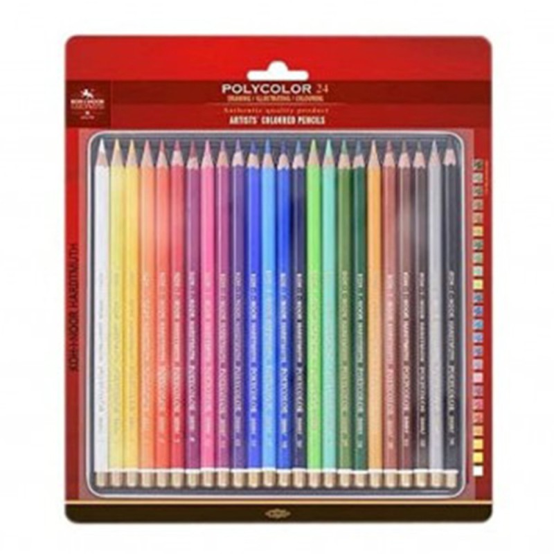 Creioane Colorate, 24 Piese, Blister, Polycolor
