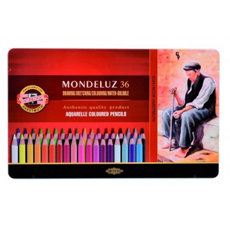 Creioane Colorate, 24 Piese, Mondeluz, Cutie Metal