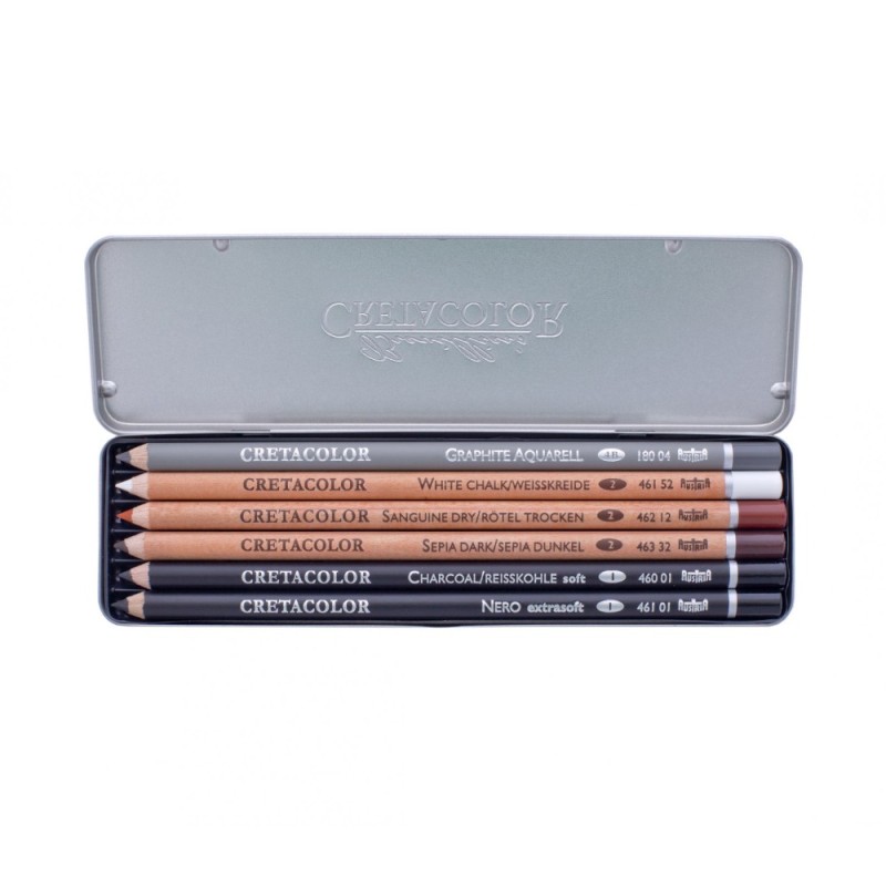 Creioane Colorate Cretacolor Basic Drawing, 6 Bucati