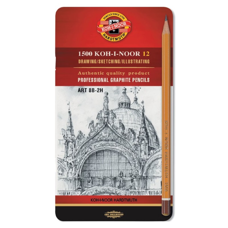 Creioane Grafit, 8B-2H, Koh-I-Noor Arta 1500