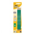 Creioane Grafit Bic Evolution, cu Radiera, Blister 4 Bucati
