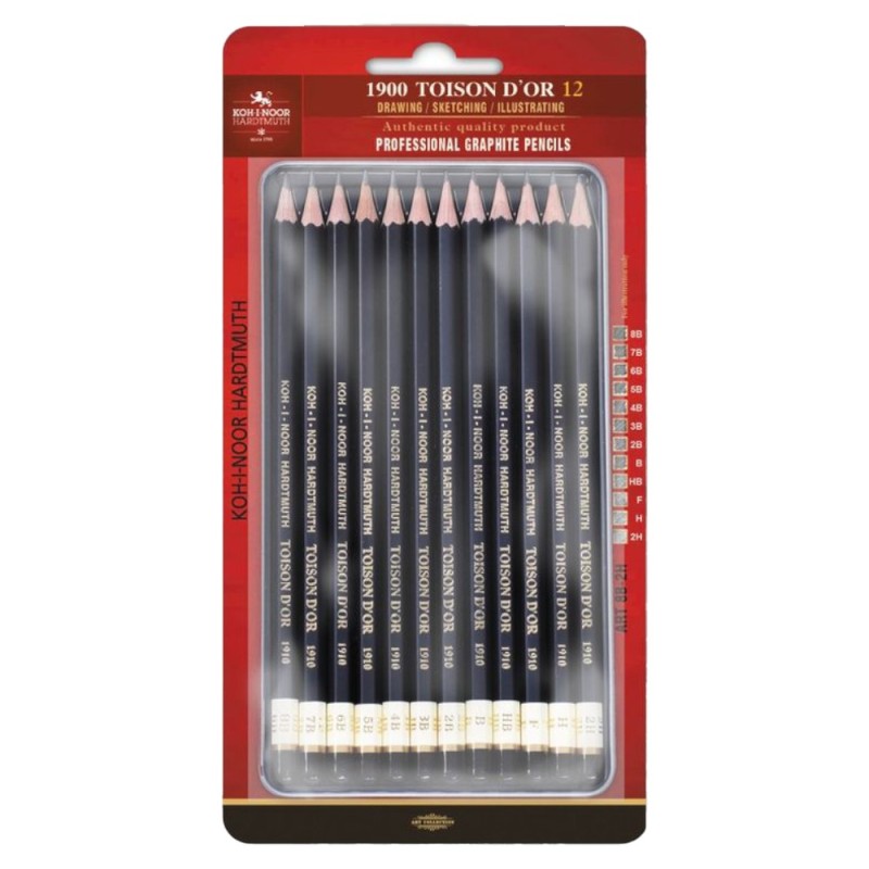 Creioane Grafit Toison D'or, Blister Tip Arta 8B-2H, 12 Bucati