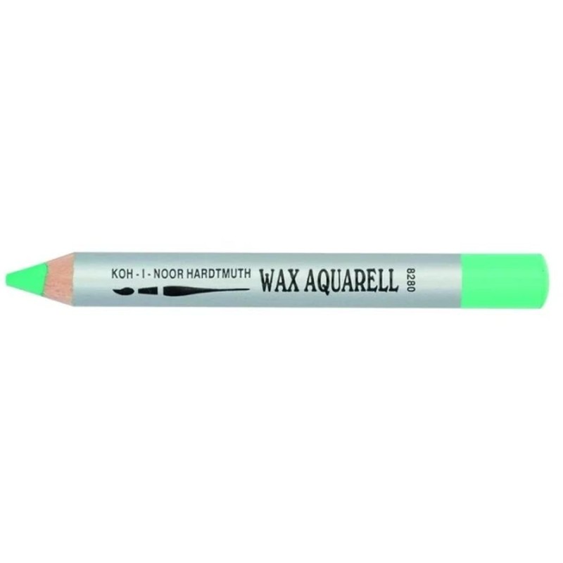 Creion Colorat Cerat, Koh-I-Noor, Wax Aquarell, 6 x 11.5 x 123 mm, Verde Deschis