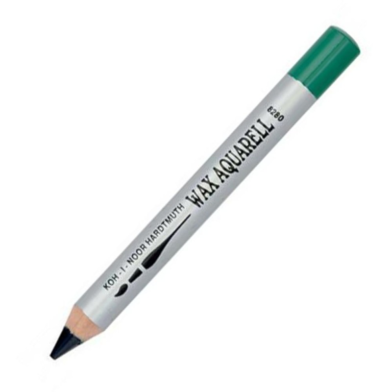 Creion Colorat Cerat, Koh-I-Noor, Wax Aquarell, 6 x 11.5 x 123 mml, Verde Inchis