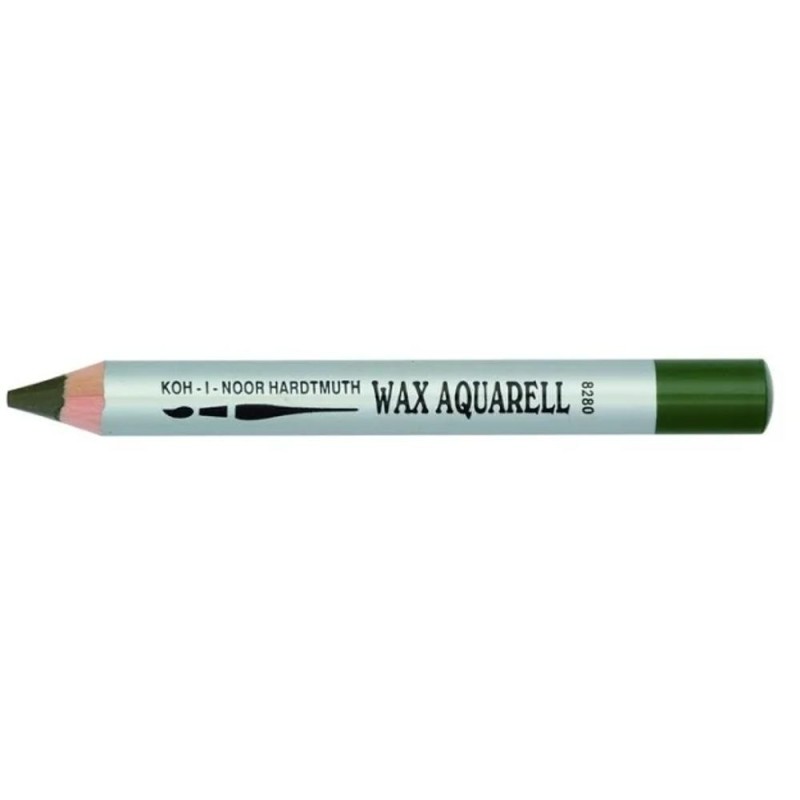 Creion Colorat Cerat, Koh-I-Noor, Wax Aquarell, 6 x 11.5 x 123, Verde Olive