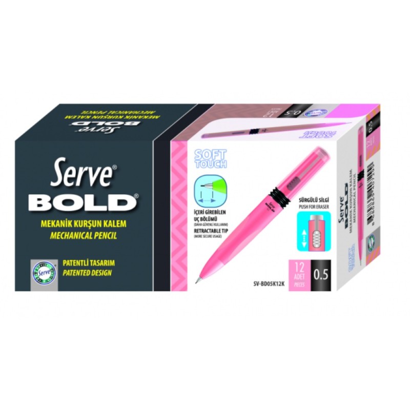 Creion Mecanic, 0.5 mm, Rosu, Bold