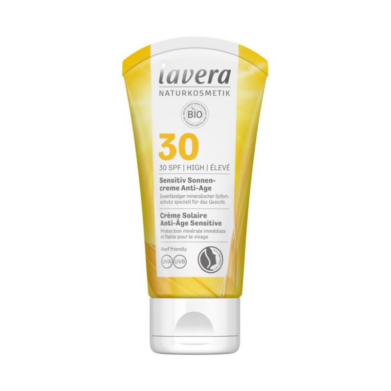 Crema Bio sensibila Anti Imbatranire cu Protectie Solara LSF 30 Biogast Lavera, 50 ml