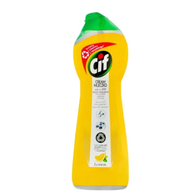 Crema de Curatat Cif pentru Suprafete Duble, Lamaie, 250 ml