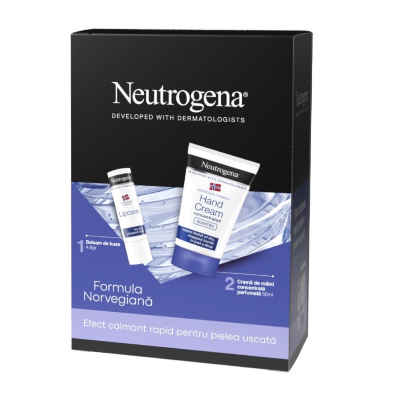 Crema de Maini Neutrogena, 50 ml si Balsam de Buze, 4.8 g