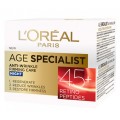 Crema de Noapte 45+ Age Specialist Loreal Paris, 50 ml