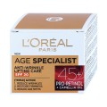 Crema de Zi Antirid L'Oreal Paris Age Specialist 45+, cu Efect de Lifting, SPF 20, 50 ml