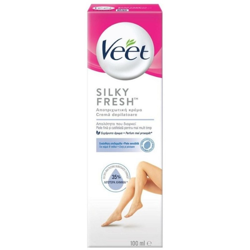 Crema Depilatoare Veet Silky Fresh, pentru Piele Sensibila, 100 ml