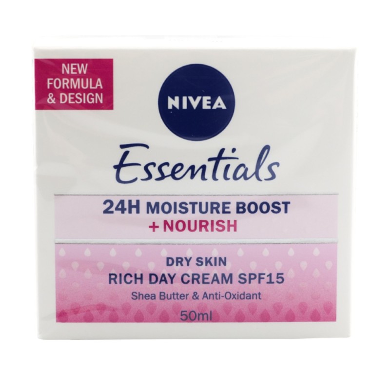 Crema Nivea Essentials SPF 15 de Zi, pentru Ten Uscat, 50 ml
