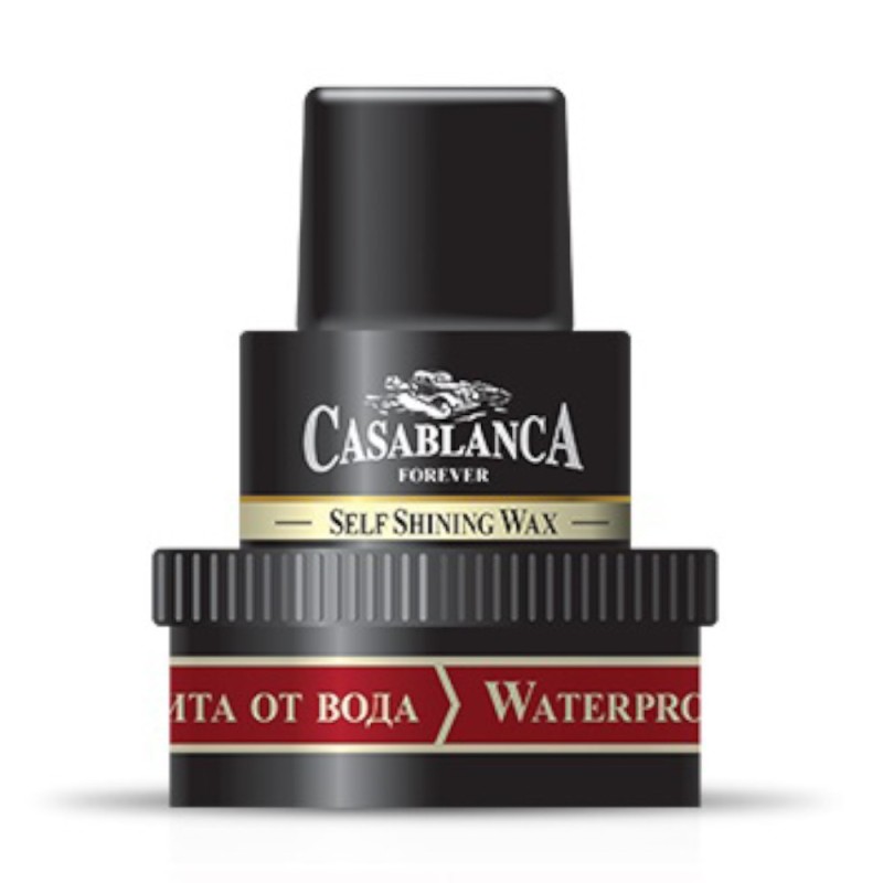 Crema pentru Pantofi cu Ceara, Negru, 6 Bucati, Casablanca Self Shine