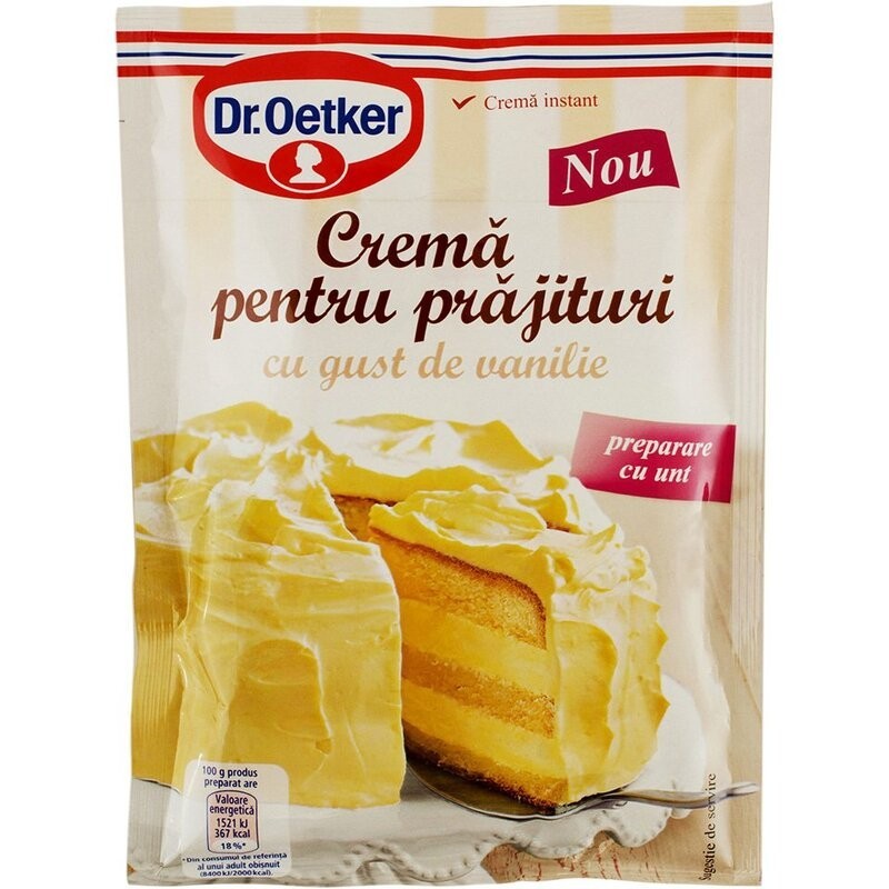Crema pentru Prajituri Dr. Oetker Vanilie si Unt 140 g