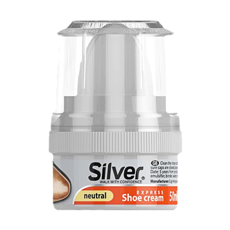 Crema Solida pentru Pantofi, Silver, Neutru, 50 ml, 12 Bucati