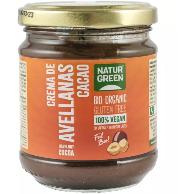 Crema Tartinabila Bio de Alune de Padure si Cacao, 200 g, Natur Green