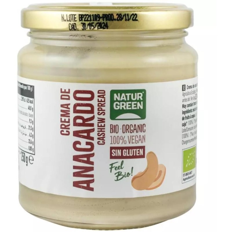 Crema Tartinabila Bio de Caju, 250 g, Natur Green
