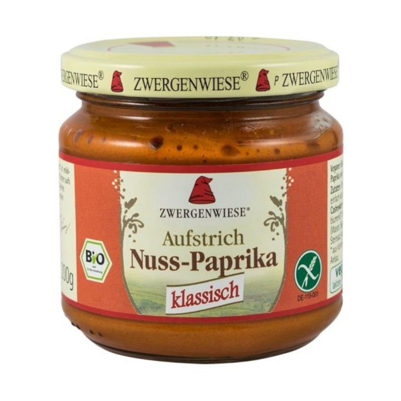 Crema Tartinabila BIO Vegetala cu Ardei si Nuci Caju, 200 g, Zwergenwiese