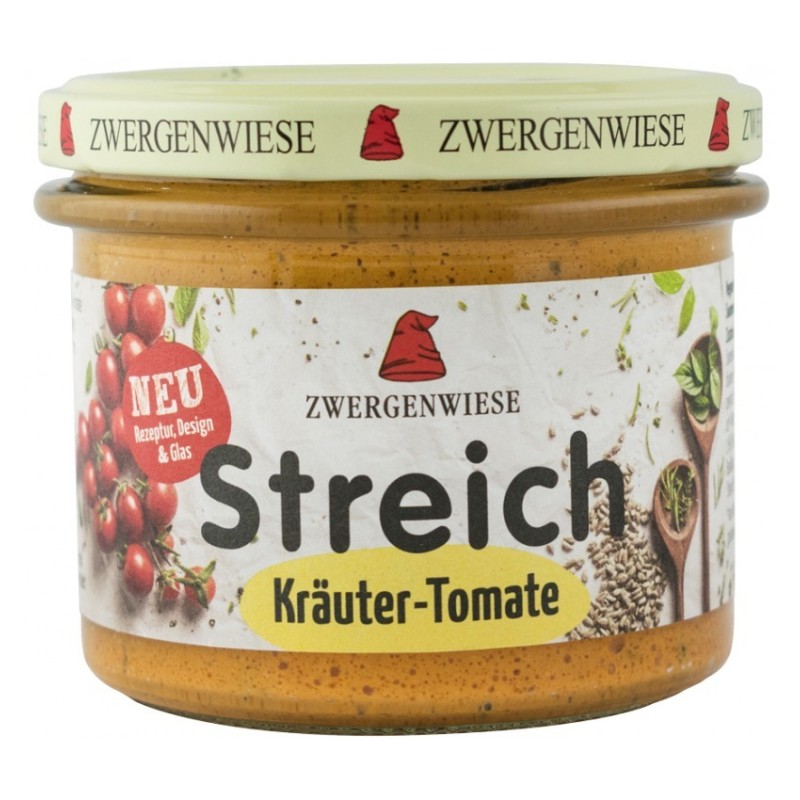 Crema Tartinabila BIO Vegetala cu Rosii si Verdeturi, 180 g, Zwergenwiese