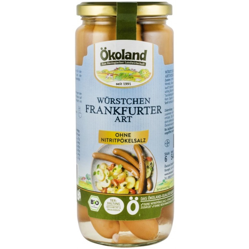 Cremvursti BIO din Carne de Porc, 540 g, Okoland