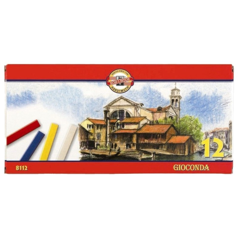 Creta Patrata Uleioasa, 7 x 7 x 75 mm, 12 Culori, Koh-I-Noor Gioconda