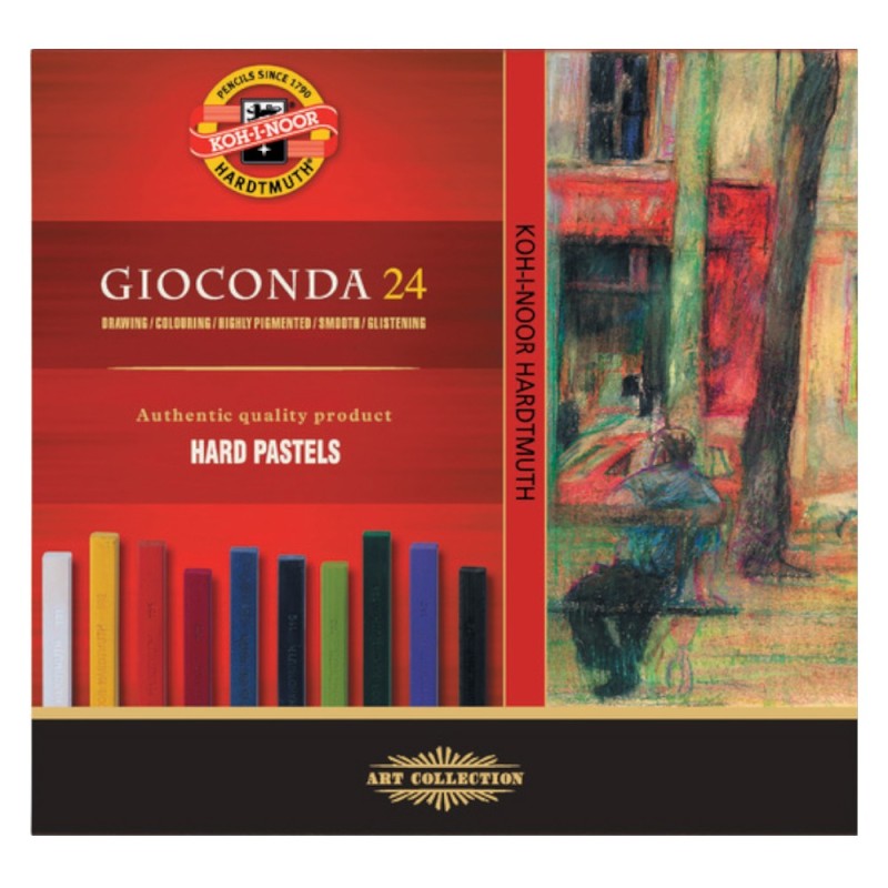 Creta Patrata Uleioasa, 7 x 7 x 75 mm, 24 Culori, Koh-I-Noor Gioconda