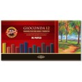 Creta Rotunda Uleioasa, 9 x 60 mm, 12 Culori, Koh-I-Noor Gioconda