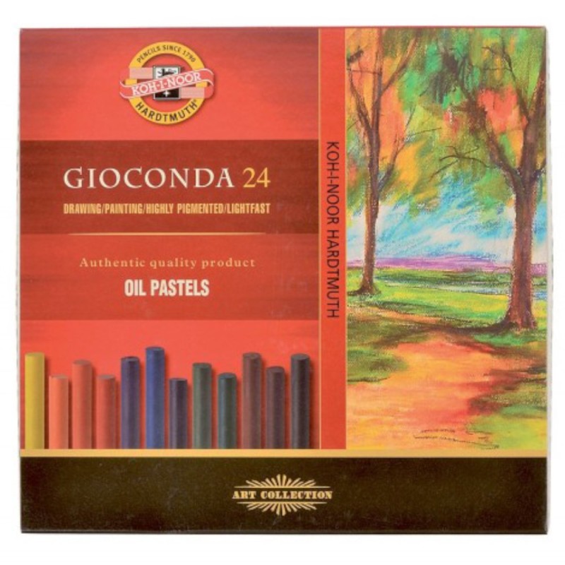 Creta Rotunda Uleioasa, 9 x 60 mm, 24 Culori, Koh-I-Noor Gioconda