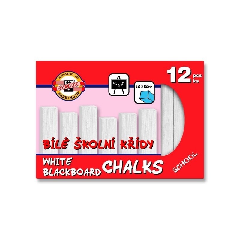 Creta Scolara Alba Lungime 100 mm, 12 Bucati