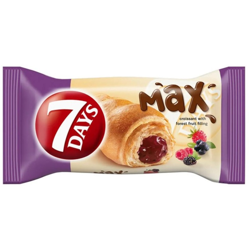 Croissant cu Fructe de Padure 7Days Max, 80 g