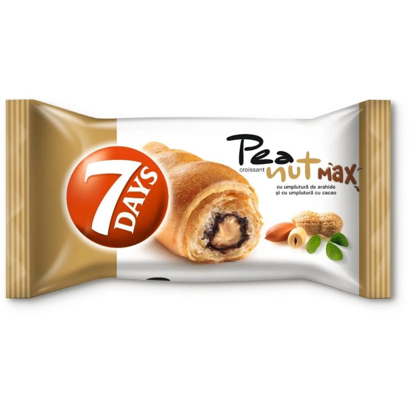 Croissant cu Unt de Arahide 7Days Max, 80 g
