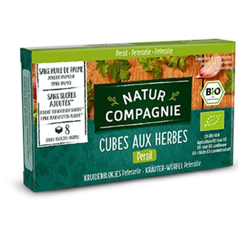 Cuburi Bio cu Verdeturi si Patrunjel, 80g Natur Compagnie