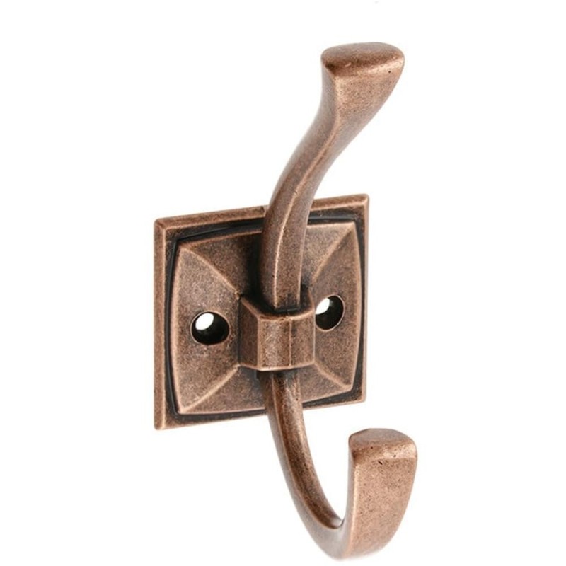 Cuier Model Smok/Madrid, 2 Carlige, Finisaj Cupru Antic